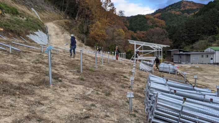 愛媛県松山市 ソーラーシェアリング工事開始！